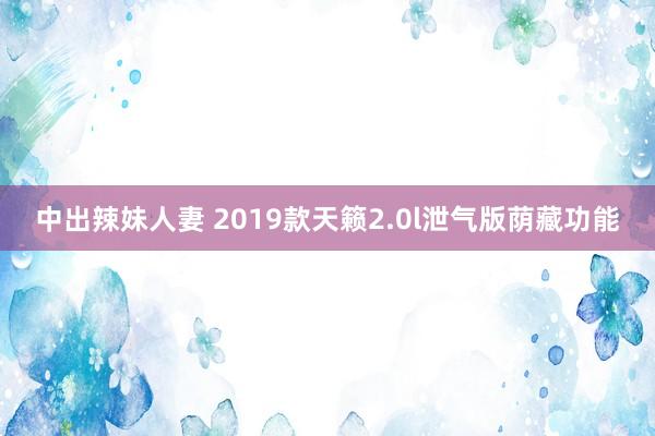 中出辣妹人妻 2019款天籁2.0l泄气版荫藏功能
