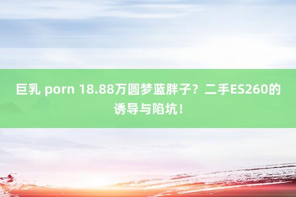 巨乳 porn 18.88万圆梦蓝胖子？二手ES260的诱导与陷坑！