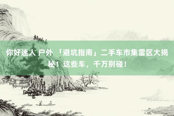 你好迷人 户外 「避坑指南」二手车市集雷区大揭秘！这些车，千万别碰！